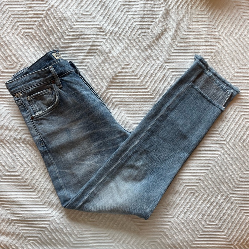 Citizens Of Humanity Liya Women’s 27 Hi-lo Hem Classic Fit Light Denim Jeans